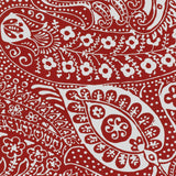 Schumacher Paisley Print Red Wallpaper