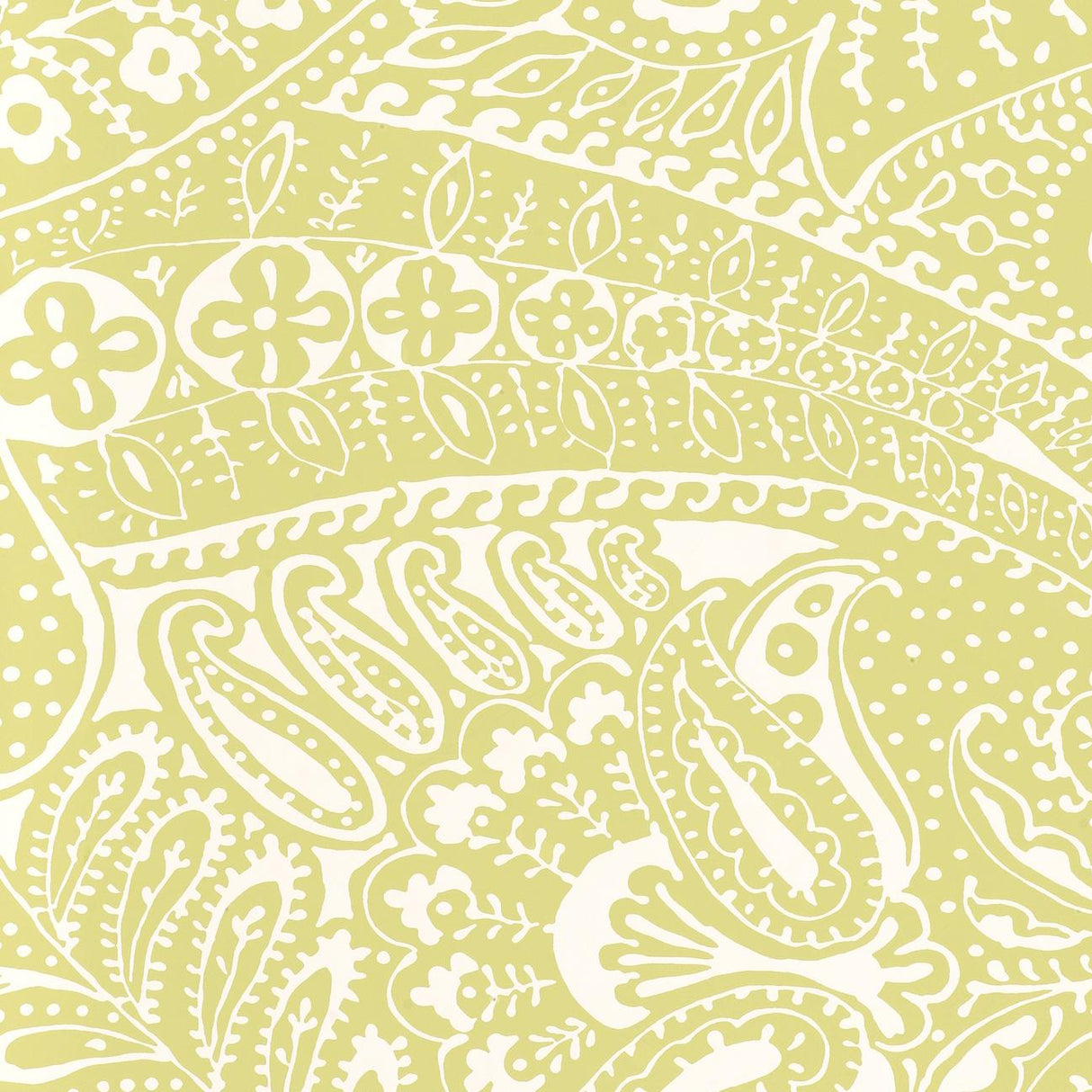 Schumacher Paisley Print Spring Wallpaper