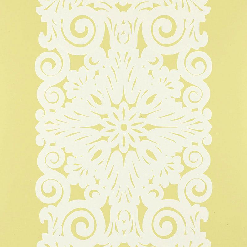 Schumacher Graphic Panel Stripe Spring Wallpaper