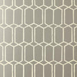 Schumacher Modern Trellis Silver Wallpaper