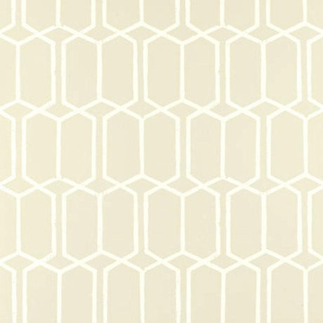 Schumacher Modern Trellis Alabaster Wallpaper