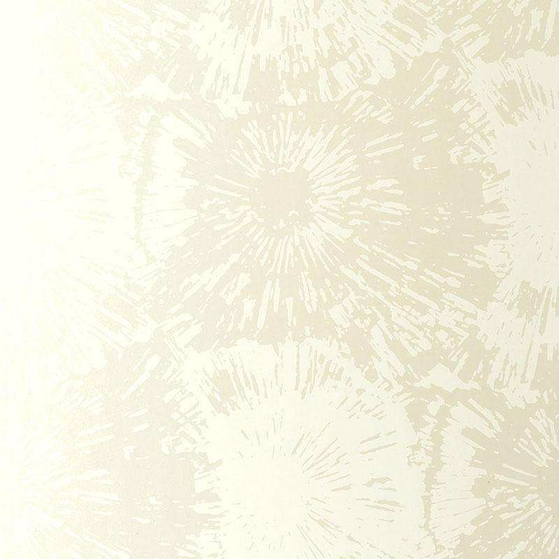 Schumacher Fireworks White Opal Wallpaper
