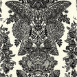 Schumacher Lace Black & Ivory Wallpaper