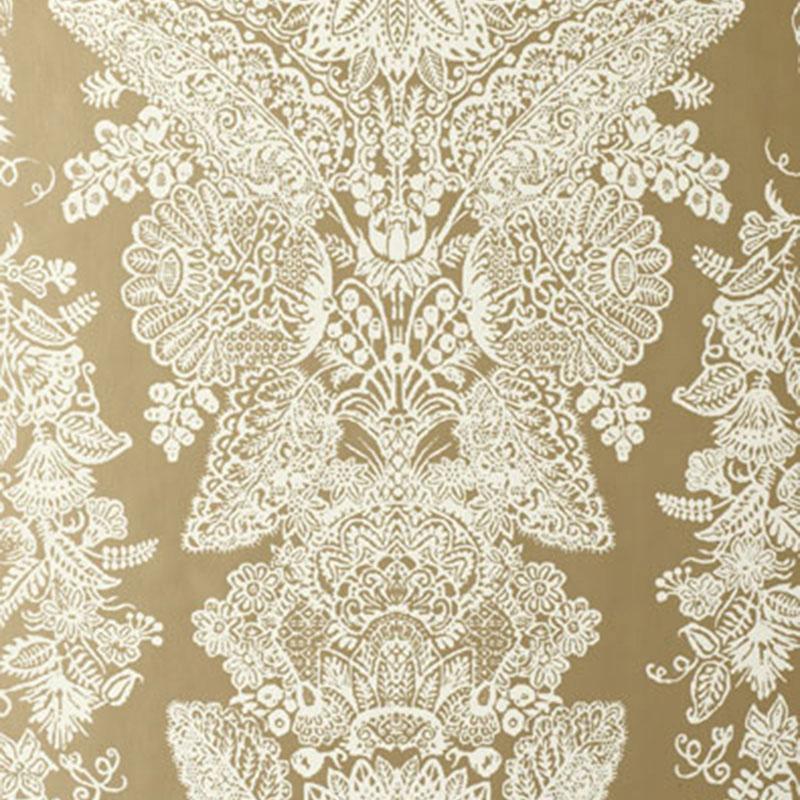 Schumacher Lace Champagne Wallpaper