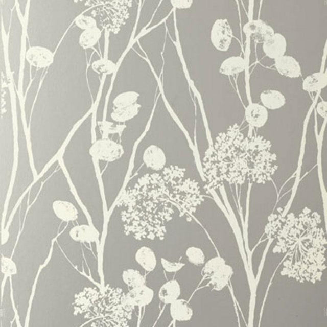 Schumacher Moonpennies Silver Wallpaper
