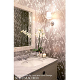 Schumacher Moonpennies Silver Wallpaper