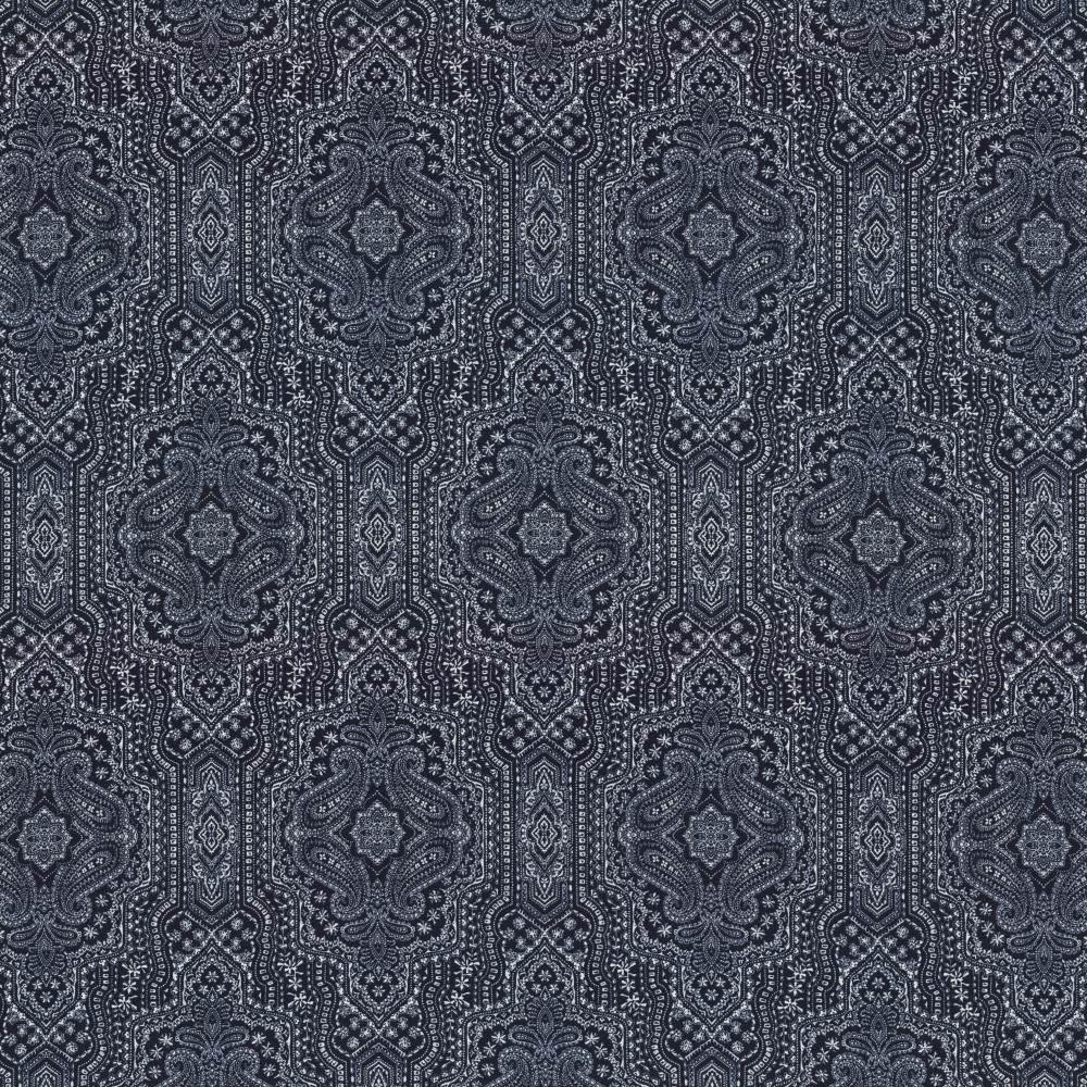 Kasmir Purana Paisley Indigo Fabric