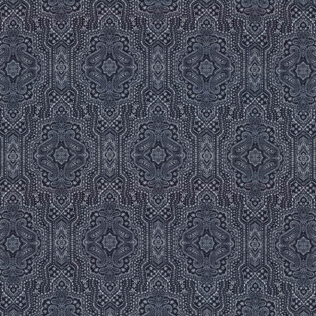 Kasmir Purana Paisley Indigo Fabric
