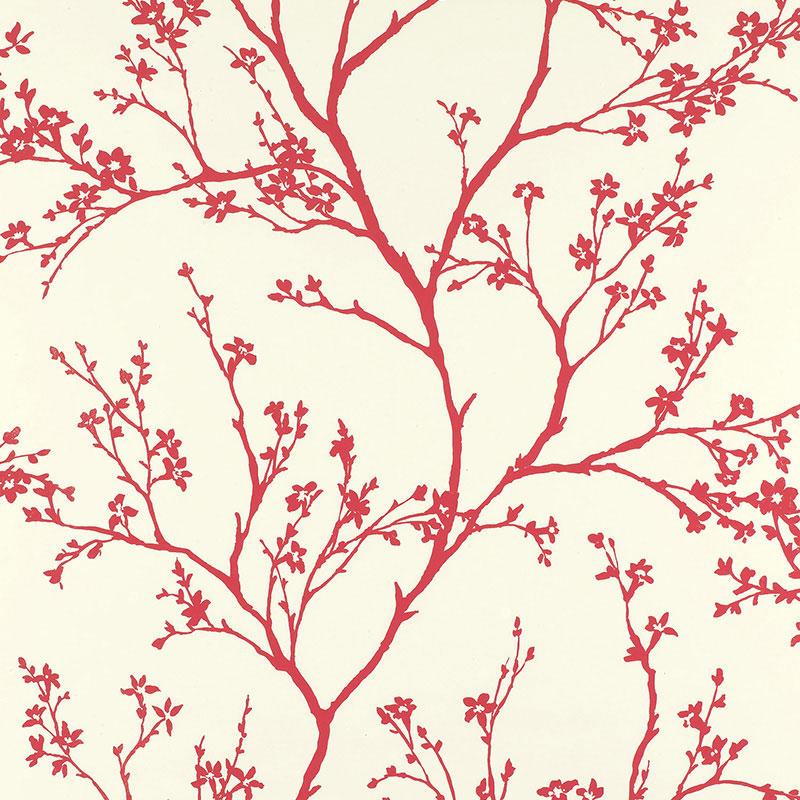 Schumacher Twiggy Raspberry Wallpaper