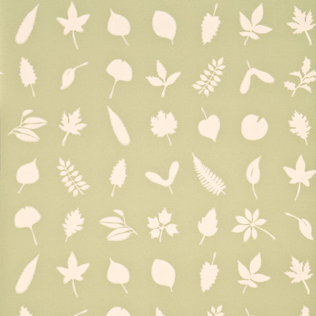 Baker Lifestyle TUMBLING LEAVES GREEN Wallpaper
