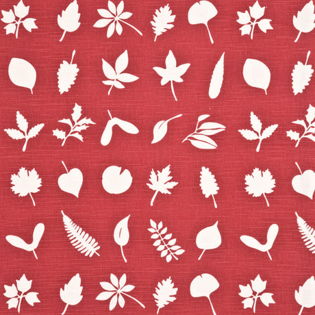 Baker Lifestyle TUMBLING LEAVES RED Drapery Fabric