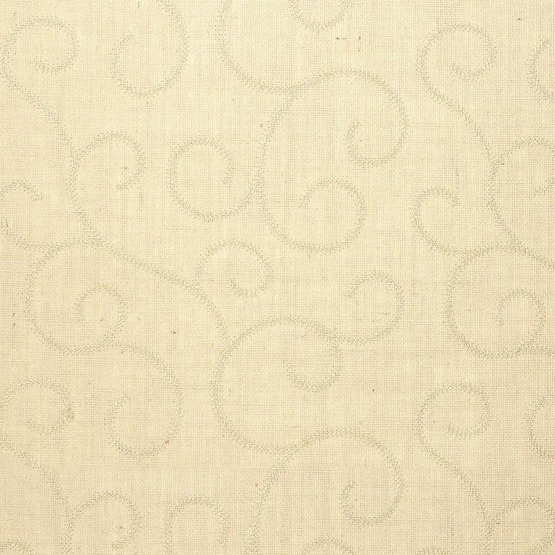 Schumacher Adhafera Scroll Oatmeal Wallpaper