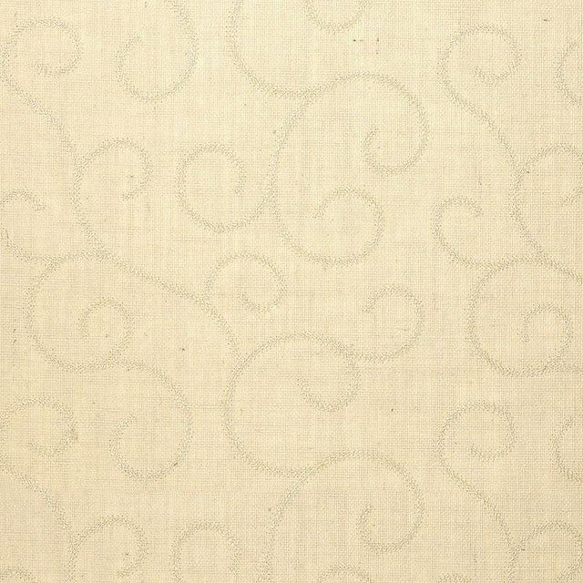 Schumacher Adhafera Scroll Oatmeal Wallpaper