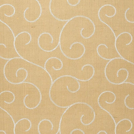 Schumacher Adhafera Scroll Straw Wallpaper