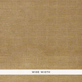 Schumacher Linyi Embroidered Fret Sisal Linen Wallpaper