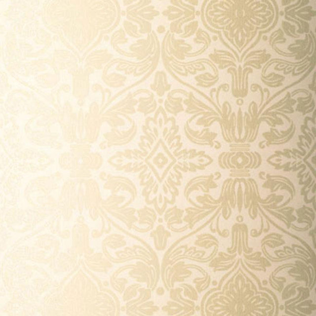 Schumacher Varenna Damask Sand Wallpaper