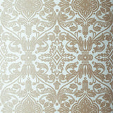 Schumacher Varenna Damask Robin'S Egg Wallpaper