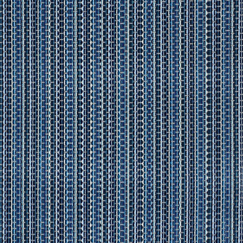 Schumacher Downtown Velvet Indigo Fabric