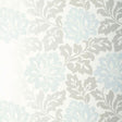 Schumacher Saraceno Damask Aquamarine Wallpaper