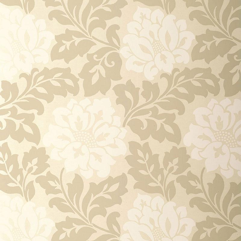 Schumacher Saraceno Damask Topaz Wallpaper