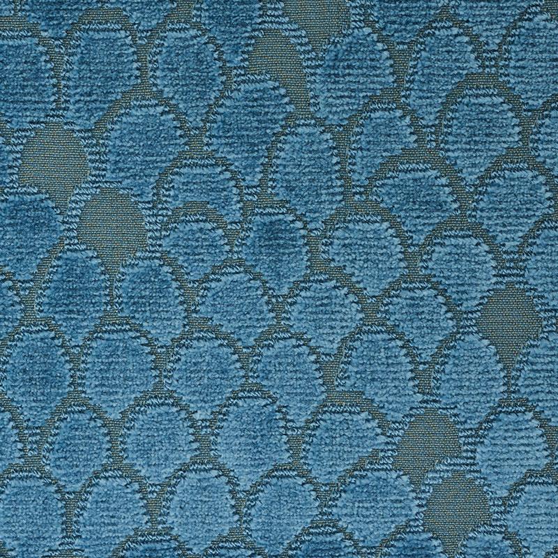 Schumacher Esther Velvet Peacock Fabric