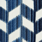 Schumacher Chevron Stri Velvet Lapis Fabric