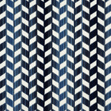 Schumacher Chevron Stri Velvet Lapis Fabric