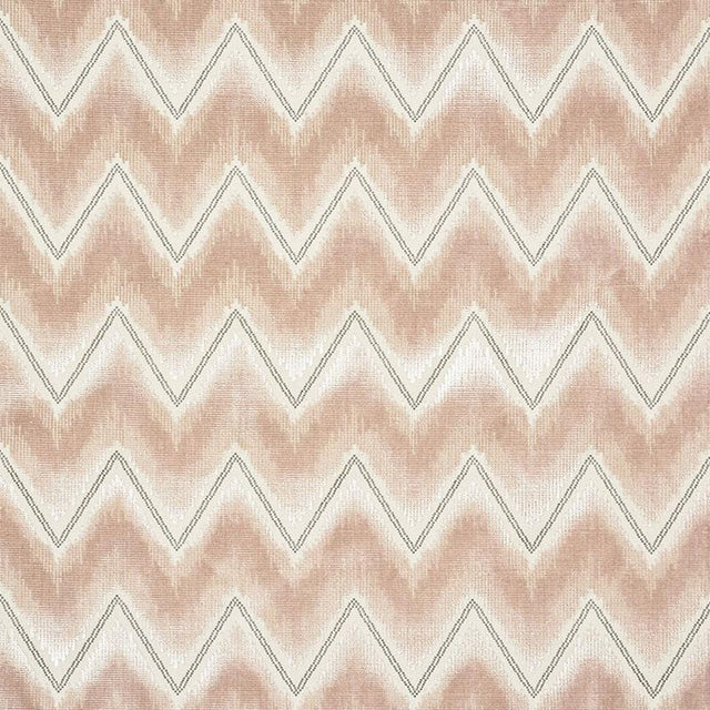 Schumacher Chevron Velvet Blush Fabric
