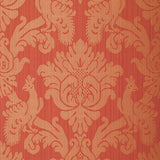 Schumacher Valette Strie Damask Garnet Wallpaper