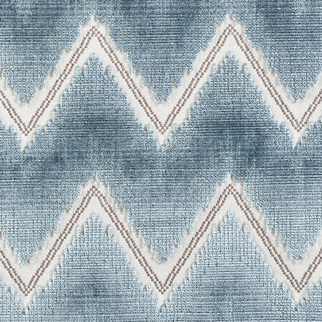 Schumacher Chevron Velvet Mineral Fabric