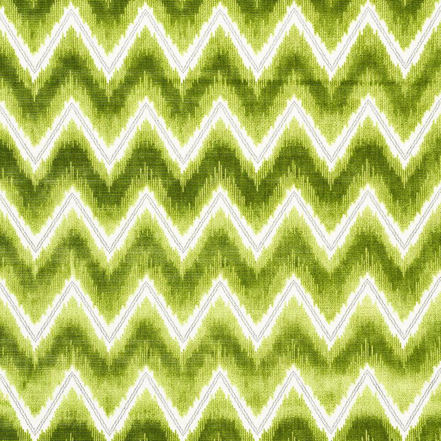 Schumacher Chevron Velvet Leaf Fabric