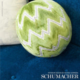 Schumacher Chevron Velvet Leaf Fabric