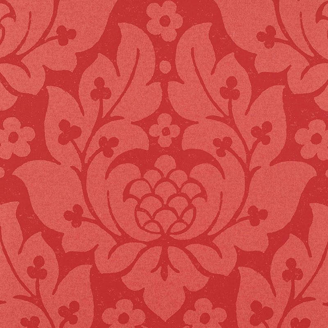 Schumacher Fiore Damask Berry Wallpaper
