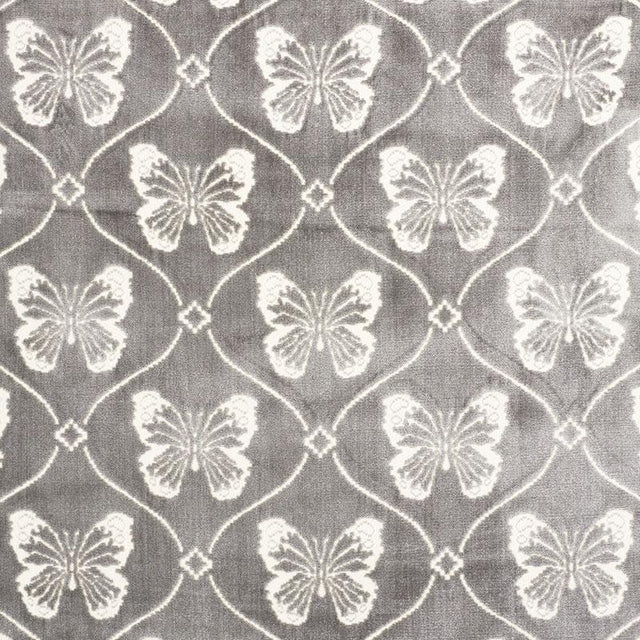 Schumacher Papillon Velvet Pewter Fabric