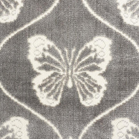 Schumacher Papillon Velvet Pewter Fabric