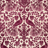 Schumacher Pavone Velvet Garnet Fabric