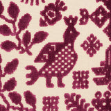 Schumacher Pavone Velvet Garnet Fabric