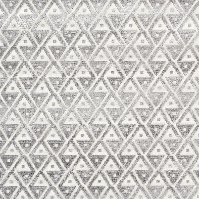 Schumacher Hoffmann Velvet Silver Fabric