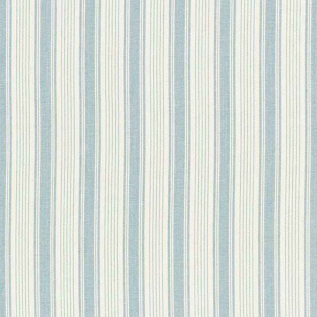 Schumacher Ojai Stripe China Blue Fabric