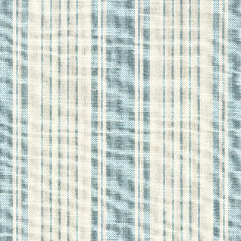 Schumacher Ojai Stripe China Blue Fabric