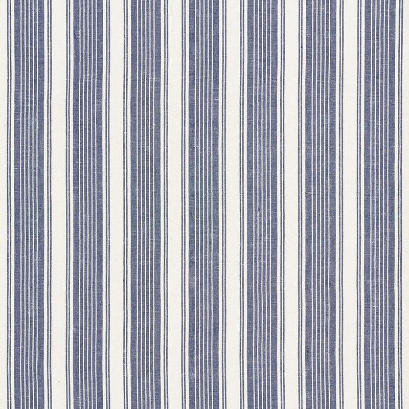 Schumacher Ojai Stripe Indigo Fabric
