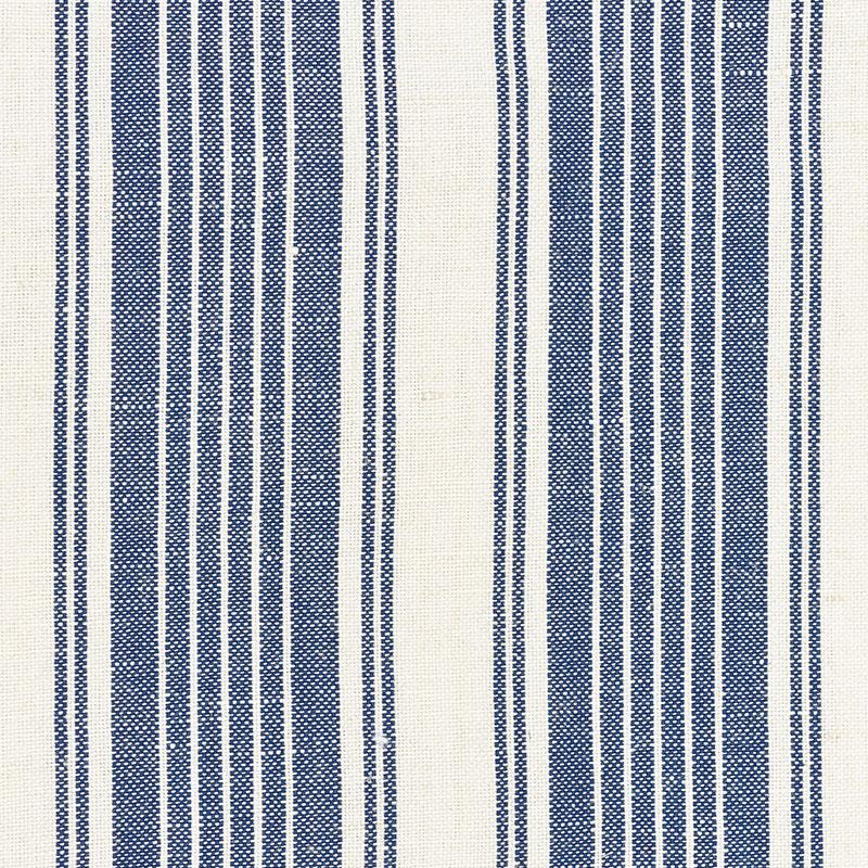 Schumacher Ojai Stripe Indigo Fabric