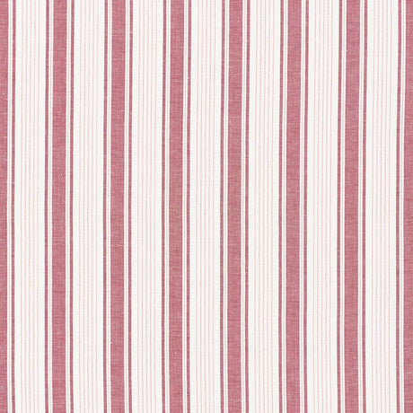 Schumacher Ojai Stripe Red Fabric