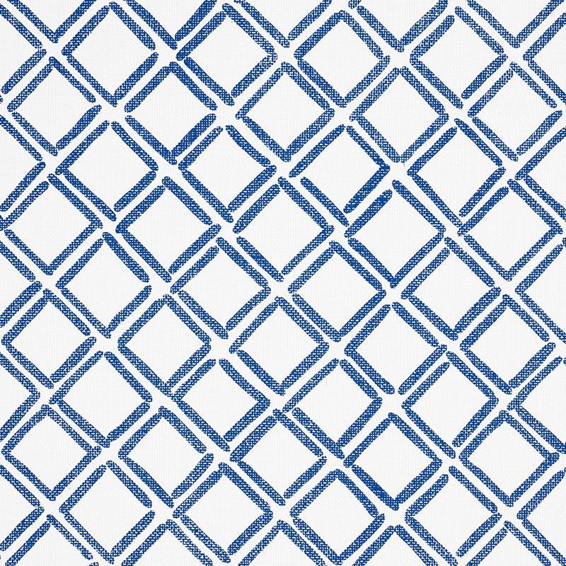Schumacher Dina Paperweave Cobalt Wallpaper