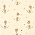 Schumacher Royal Poinciana Hand Embroidery Multi On Creme Fabric