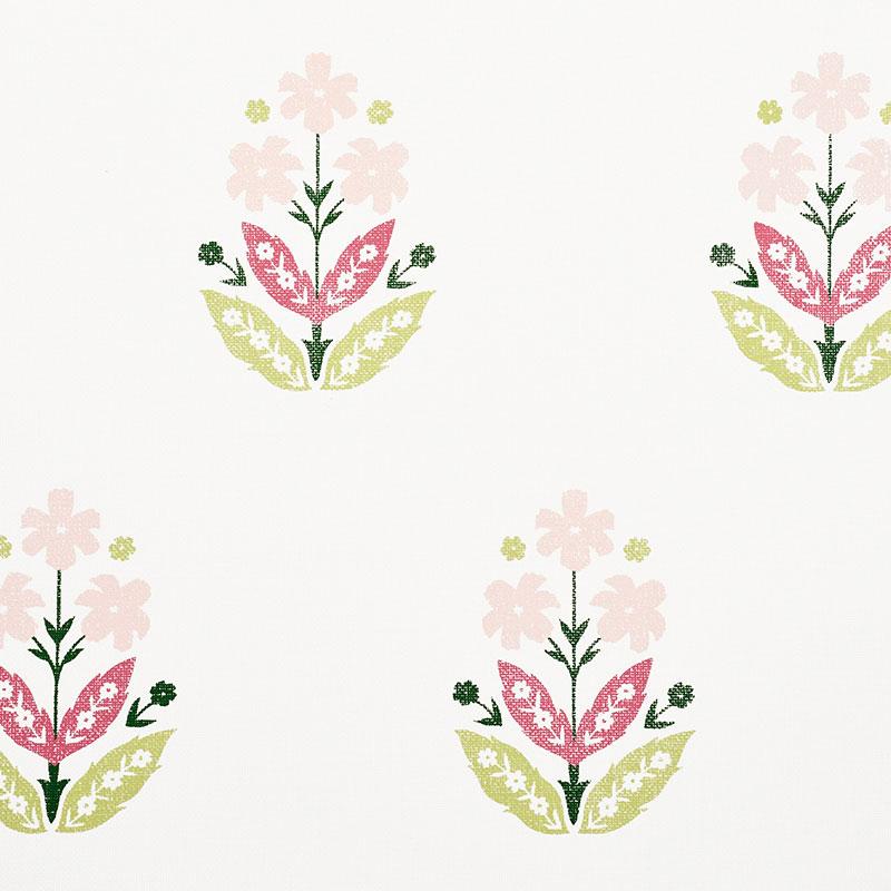 Schumacher Floweret Paperweave Spring Wallpaper