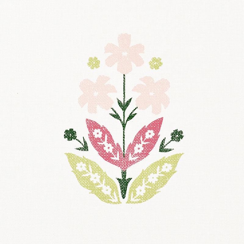 Schumacher Floweret Paperweave Spring Wallpaper