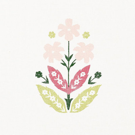 Schumacher Floweret Paperweave Spring Wallpaper