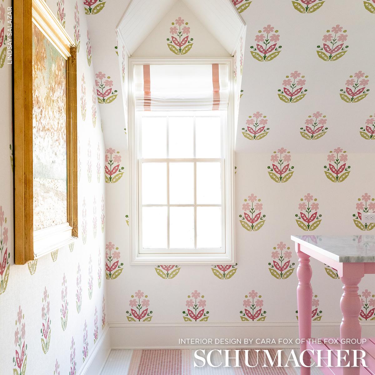 Schumacher Floweret Paperweave Spring Wallpaper – DecoratorsBest