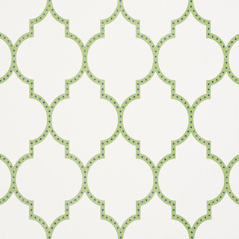 Schumacher Algiers Paperweave Leaf Wallpaper